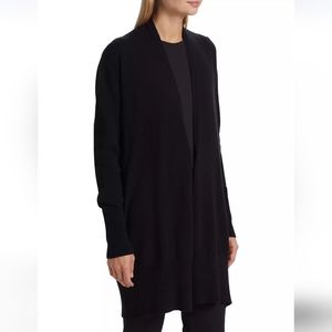 Cashmere 100% saks fifth Avenue Medium Women's long cardigan Black
